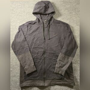 Nike Two-Tone Black And Grey Black‎ Label Zip Up Hoodies Size Extra Large